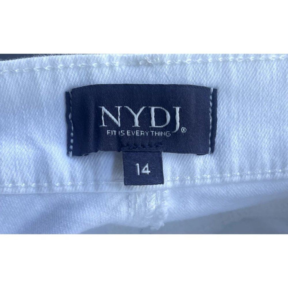 NYDJ Sheri Slim Lift Tuck Technology Size 14 High Rise High Waist White Jeans - Picture 10 of 13